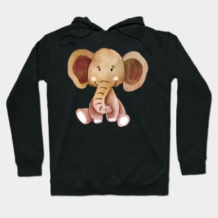 Elephant body Watercolor Hoodie